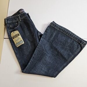 Silver Jeans Womens 33x31 Wide Leg Flare Dark Wash Denim NWT